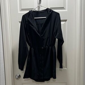 Nike Black Hooded Jacket with Tie Waist